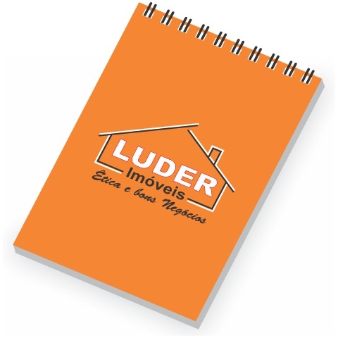 250 Blocos | 14x20cm | Miolo 1 Cor | Wire-o